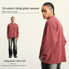 Men's Retro Washed Clothes Pure Cotton T-Shirt 260G Long Sleeve Sweatshirt