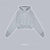 BE Women's Spring Hooded Pullover Sweatshirt Fleece Thickened Sexy Girl Crop Top Hoodie