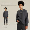 BE Men's Solid Color Fleece Thickened Crew Neck Casual Sweatshirt