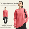 Men's Retro Washed Clothes Pure Cotton T-Shirt 260G Long Sleeve Sweatshirt