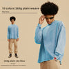 Men's Retro Washed Clothes Pure Cotton T-Shirt 260G Long Sleeve Sweatshirt