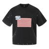 BLACKENERGY Retro Washed Old Ink Splash Cloth Short-sleeved T-shirt