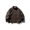 DAVIC Washed Old Stand-up Collar Loose Versatile Jacket