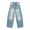 EF JEANS Cat Whisker Old Polished White Wide-leg Scimitar Jeans