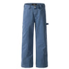 DC Washed Retro Casual French Blue Canvas Straight Cargo Pants