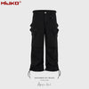 MIJKO Multi-pocket Drawstring Leggings Feet Casual Pants