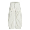 DC Pleated Design Scimitar Wide-Leg Baggy Pants