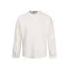 "Textured Pineapple Grid" Versatile Loose Casual Knitted Long Sleeve T-Shirt
