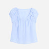 Alright Then Cotton Mulberry Silk Blended V-neck Shoulder Sleeve Shirt