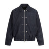 11KN Navy Blue and White Striped Thin Versatile Jacket