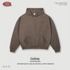 BE Autumn and Winter Heavy 320g Flower Sand Embroidered Hooded Zipper Sweater Jacket