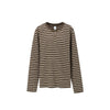 Inflation Striped Henry Get Old Money Vintage Contrast Casual Long Sleeve T-Shirt