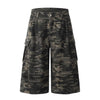OREETAShu Retro Straight Camouflage Tooling Shorts Loose Seven-point Camouflage Pants
