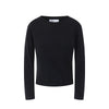 UNF Straight Shoulder Lycra Cotton Stretch Crew Neck Long Sleeves in classic black color with long sleeves.