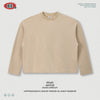 BE Waffle Fried Snowflake Loose Shoulder Boxy Long Sleeve