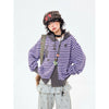 JimmyTheCrew Retro Diagonal Chain Pattern Slim Casual Hooded Cardigan Sweater
