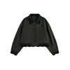BTBDBTE Ruffled Knit Collar Jacket