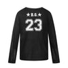 BLACKENERGY Vintage Design Micro Transparent V-Neck Digital Printed Long Sleeve T-Shirt