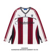 JueAaron Striped Contrast Mesh Long Sleeve