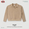 BE Autumn and Winter Retro Towel Cloth Heavy Fried Snowflake Old Money Wind Lapel Sweater