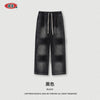 BE men's washed and old sweatpants straight-leg pants loose sweatpants