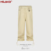 MIJKO Silhouette Double Pocket Design Drawstring Trousers Casual Pants