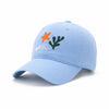 WASC Plant Embroidery Letter Soft Top Baseball Cap