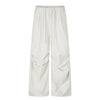 11KN Three-dimensional Drawstring Pleated Straight Wide-leg Pants