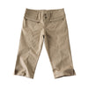 Pokiovo Retro Casual New Double-button Waist Slim-fitting and Thin Hip-lifting Cropped Pants Medium Pants