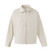 STAFFPICK2026 Contrasting Striped Two-wear Stand-up Collar Shirt