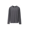 Inflation Henry Collar Pit Strip Four-sided Elastic Shoulder Sleeve Long Sleeve T-shirt