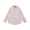 TaelePlus Vintage Plaid Wash Destroy Design Sense Trendy Loose Plaid Shirt