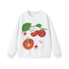 Beast Street College Tomato Print Crew Neck Sweater