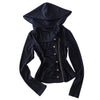 Pokiovo Napoleon Design Skinny Versatile Fashion Hooded Sweater