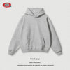 BE Solid Color Fleece Hooded Sweater Loose Thermal Cropped Pants Sports and Leisure Suit