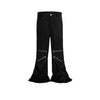 Multi-Zipper Flared Wide Legs Pants
