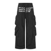 11KN Elastic Waist Letter Printed Quick-drying Tooling Multi-bag Pants