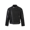 EME Vintage Stitched Harrington Motorcycle Leather Short Jacket
