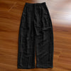 Following Lycra Elastane - Linen Blend  Old Money Drape Straight Trousers