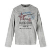 Star Pattern Print Old Texture Loose Casual Long-sleeved T-shirt