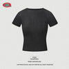 BE Women's Summer Crew Neck Women's T-Shirt Thin Front Shoulder Short Sleeves