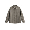 YEOOTI Cotton Striped Casual Long-sleeved Shirt Jacket