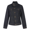 11KN Slim-fitting Oblique Placket Button Slim Stand-up Collar Original Cow Blue Denim Jacket
