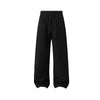 UNF Thickened Comfortable Loose Straight Casual Pants in black, perfect for chilly outdoor activities.