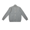 (Un) Following  Pit Strip Knitted Sweater Zipper Cardigan Stand-up Neck Sweater