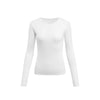 Inflation Tencel Wool Waist Skinny Crew Neck Bottom Shirt Long Sleeve