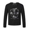 "Korean hemp walking blouse" burr collar printed loose thin long-sleeved T-shirt