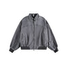 STAFFPICK Trendy Retro Washed Stand-up Collar Bomber Jacket
