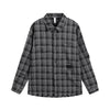 STIWAUP Design Knife Cut Hole Plaid Shirt