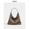 LOSEA New Chinese Minimalist Large Capacity Tote Bag Underarm Bag